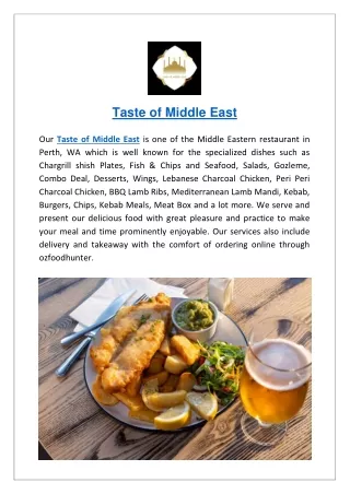 Save 15% Off at Taste of Middle East Bayswater | Order Online