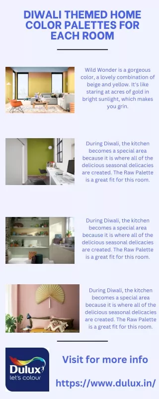 Diwali themed home Color Palettes for Each Room