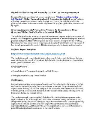 Digital Textile Printing Ink Market