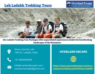 Leh Ladakh Trekking Tours