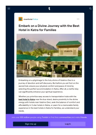 Embark on a Divine Journey with the Best Hotel in Katra for Families