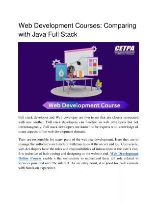 Web Development Courses_ Comparing with Java Full Stack