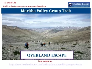 Markha Valley Group Trek