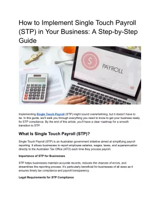 How to Implement Single Touch Payroll (STP) in Your Business_ A Step-by-Step Guide