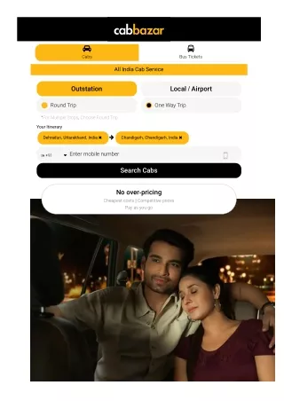 Dehradun to Chandigarh Taxi