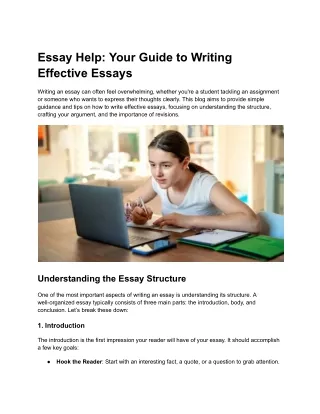 Essay Help_ Your Guide to Writing Effective Essays