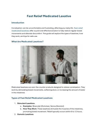 Fast Relief Medicated Laxative