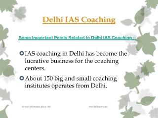 Discussion about Delhi IAS Coaching