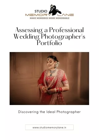 How to Evaluate a Professional Wedding Photographer’s Portfolio - Find the Perfect Photographer