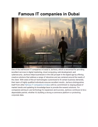 Famous IT companies in Dubai