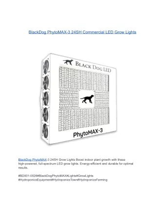 BlackDog PhytoMAX-3 24SH Commercial LED Grow Lights