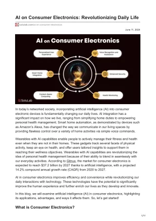 The Impact of AI on Consumer Electronics