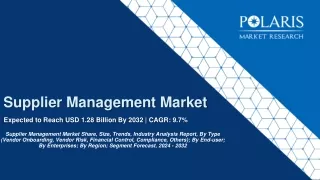 Supplier Management Market Growth Opportunities by 2032