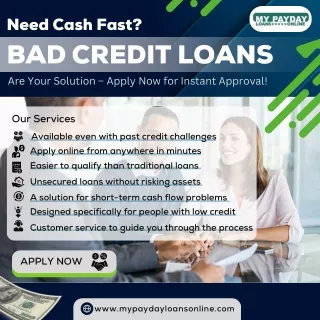 Easy Bad Credit Loans – Fast Approval for All Credit Types