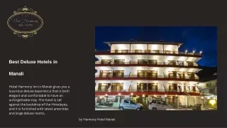 Best Deluxe Hotel in Manali