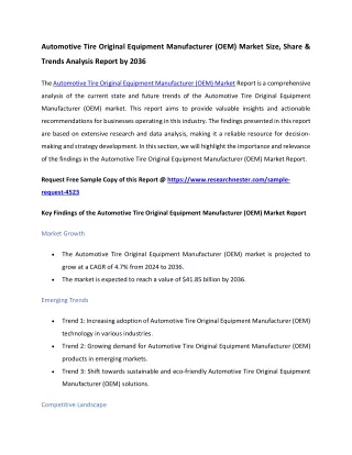 Automotive Tire Original Equipment Manufacturer (OEM) Market