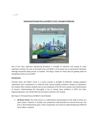 Understand Principal Stress and Mohr’s Circle | Strength of Materials