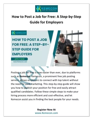 How to Post a Job for Free: A Step-by-Step Guide for Employers