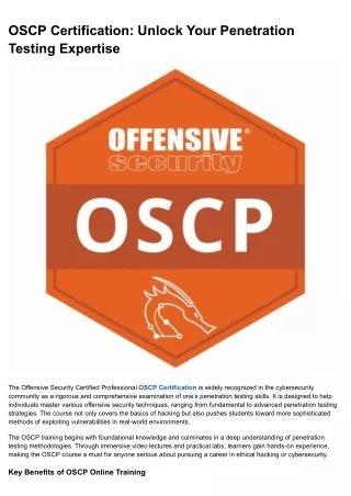 OSCP Certification_ Unlock Your Penetration Testing Expertise