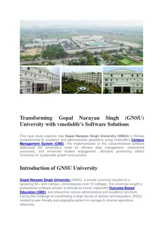 GNSU University, Rohtas.
