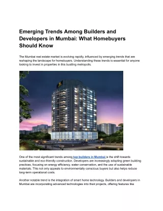 Trusted Real Estate Developers in Mumbai - Promesa Realty