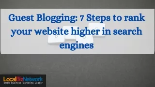 Guest Blogging 7 Steps to rank your website higher in search engines