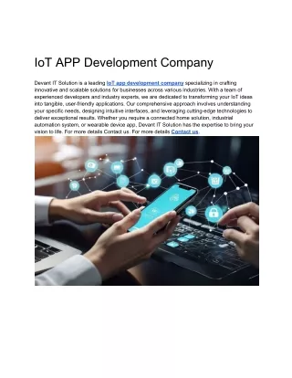 IoT APP Development Company