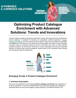 Product Catalogue Enrichment | ClasifAI