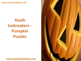 Youth Icebreakers - Pumpkin Puzzles