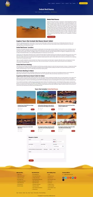 "Red Dune Desert Safari Dubai: Extreme Thrills on Dubai’s Tallest Dunes"