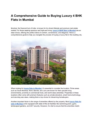 Luxury Flats for Sale in Mumbai: Find Your Dream Home | Abil Group