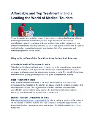 Top Medical Companies in India