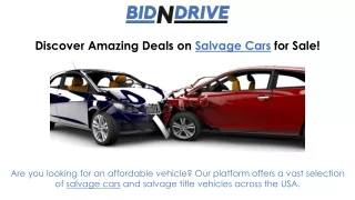 Get Great Deals on Salvage Cars - Auctions & Sales