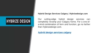 Hybrid Design Services Calgary  Hybrizedesign.com