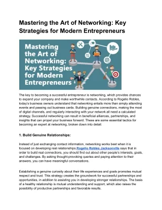 Mastering the Art of Networking_ Key Strategies for Modern Entrepreneurs