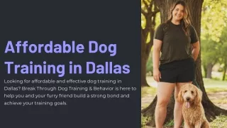 Affordable Dog Training in Dallas