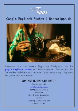 Google Englisch Suchen  Bestetipps.de