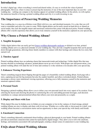 Making Memories Last: The Benefits of Printed Wedding Albums