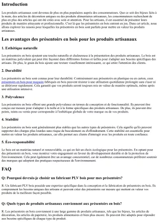 Les raisons pour lesquelles les présentoirs en bois sont parfaits pour les produ