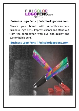 Business Logo Pens  Fullcolorlogopens.com