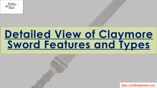 Detailed View of Claymore Sword Features and Types