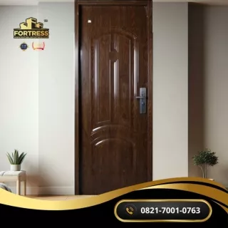 WA 0821 7001 0763 (FORTRESS) Pintu Dari Baja Motif Kayu di Sampang 