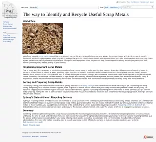 The way to Identify and Recycle Useful Scrap Metals