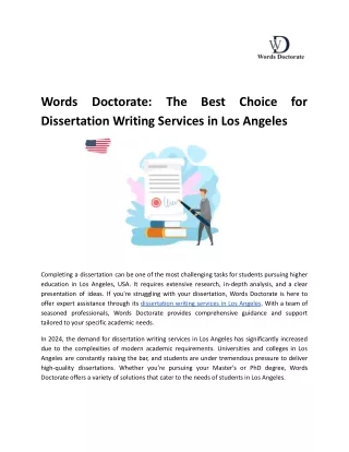 Words Doctorate_ The Best Choice for Dissertation Writing Services in Los Angeles