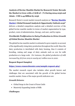 Bovine Mastitis Market
