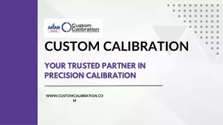 Convenient and Reliable Onsite Calibration Services