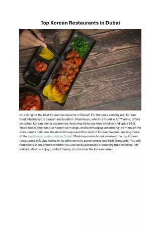 top korean restaurants in dubai