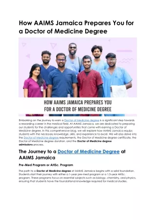 Doctor of Medicine degree duration
