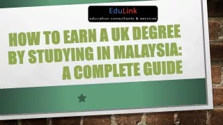 How to Earn a UK Degree by Studying in Malaysia: A Complete Guide