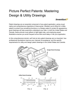 Picture Perfect Patents: Mastering Design & Utility Drawings | InventionIP